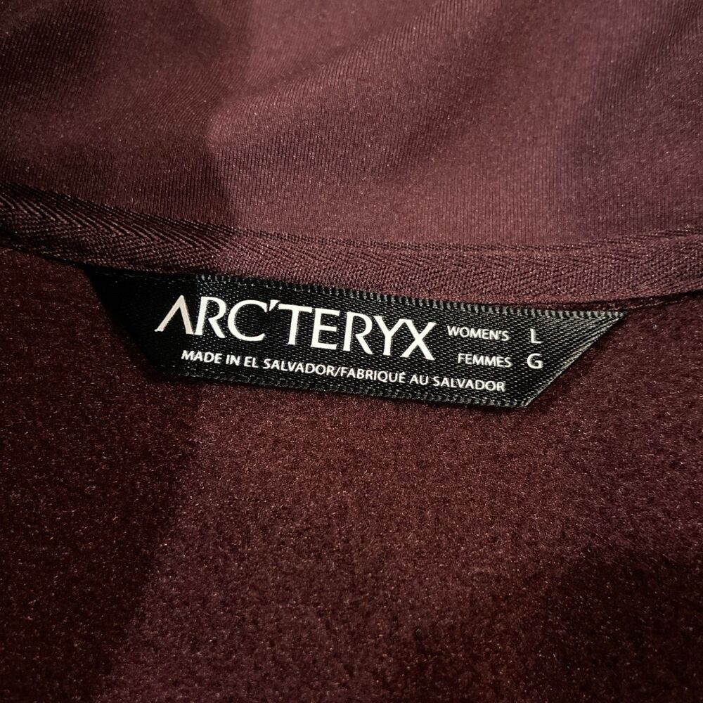 Arcteryx Kyanite Womens Wine Fleece Full Zip Vest L Activewear Outdoor Layering - Picture 3 of 7
